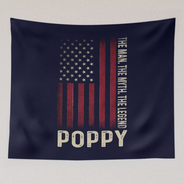 Item preview, Poppy The Man. The Myth. The Legend. Funny Grandpa Grandfather ift designed and sold by Simeon	 Dorelus.