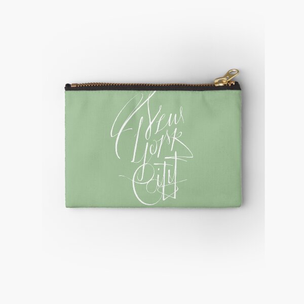 Item preview, New York City, NY - NYC White on Pale Green hand script writing design designed and sold by CartoCreative.