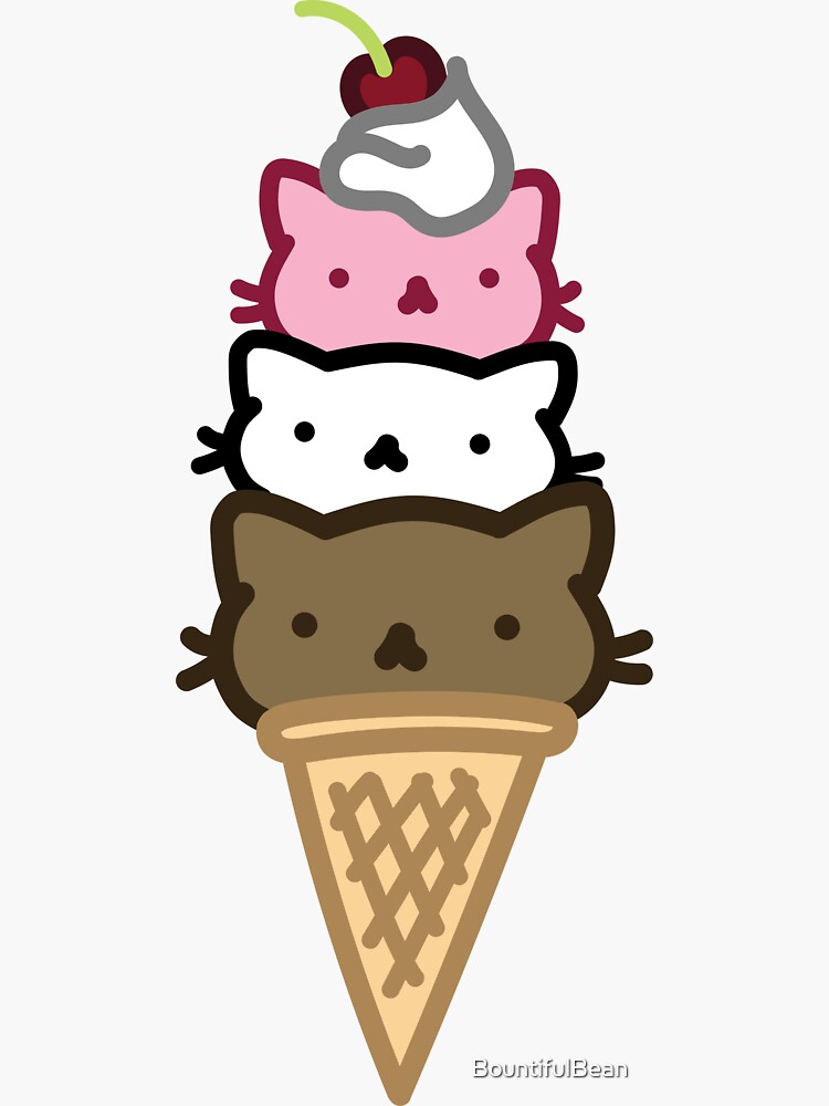 Thumbnail 3 of 3, Sticker, Marshmallow Bean: We are three scoops of friendship designed and sold by BountifulBean.