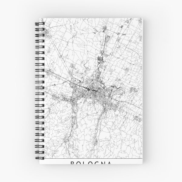 Item preview, Bologna White Map designed and sold by multiplicitymap.