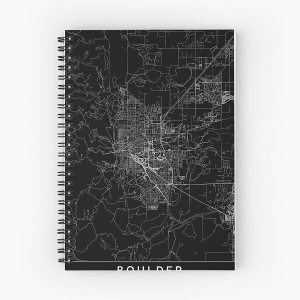 Item preview, Boulder Black Map designed and sold by multiplicitymap.