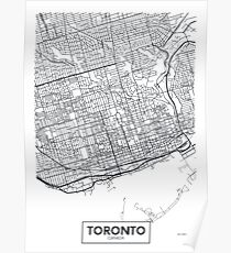 Vector poster map city Toronto Poster