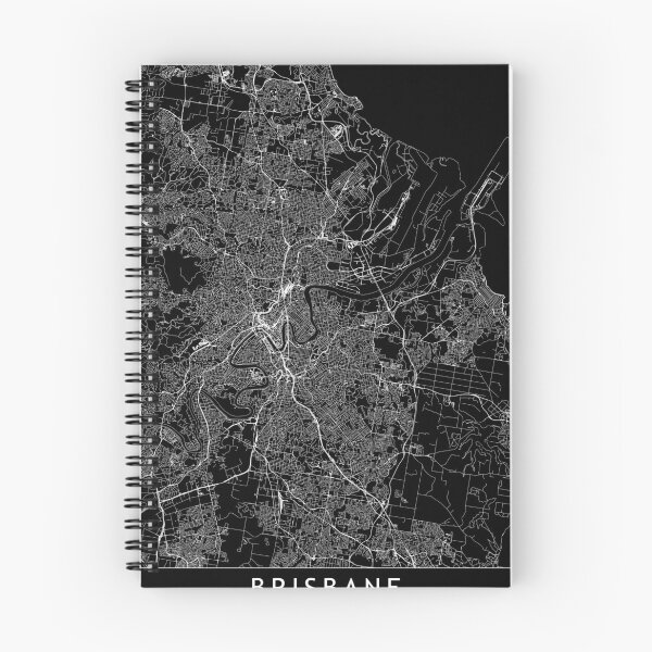 Item preview, Brisbane Black Map designed and sold by multiplicitymap.