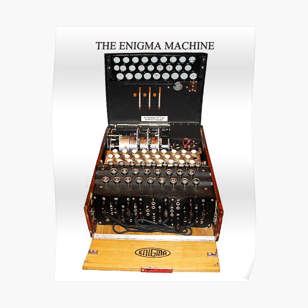 Secrets, codes, and the enigma machine Poster