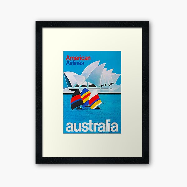 Vintage Travel Of Sydney Australia Framed Art Print