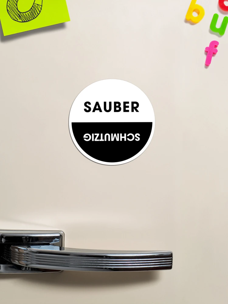 Magnetischer Spülmaschinen-Aufkleber – Acryl, Schiebbar, Sauber/schmutzig, Mit Starkem Magnet, 17,8 X 5 Cm