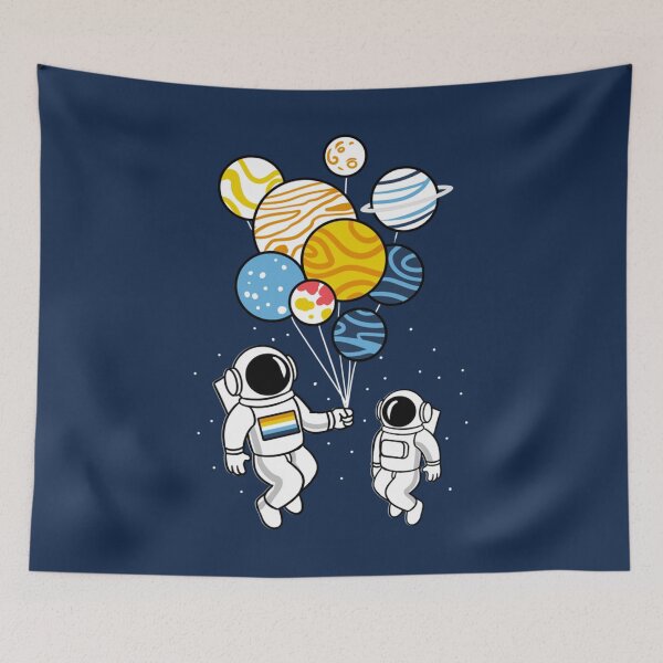 Item preview, Astronaut Holding Aroace Balloons   designed and sold by PerryPacil.