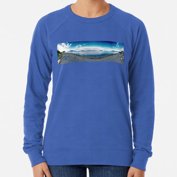 Guemes Shore (panorama) Lightweight Sweatshirt