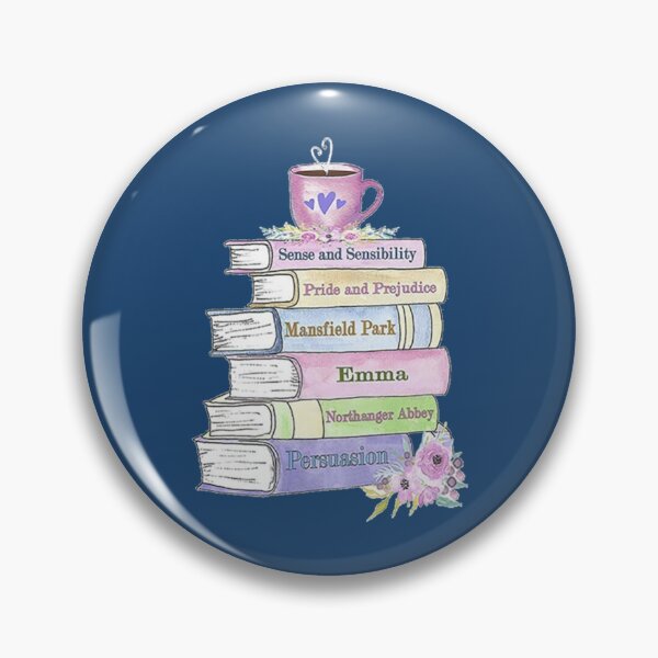 Item preview, Jane Austen Book Stack Pride and Prejudice Literary Quotes Book Club    designed and sold by KitCronk.