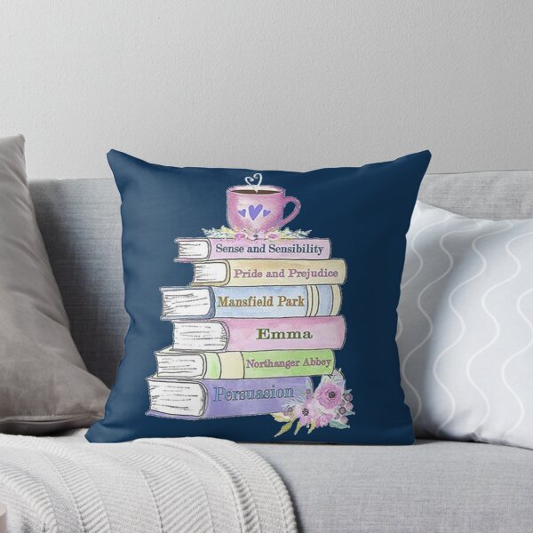 Item preview, Jane Austen Book Stack Pride and Prejudice Literary Quotes Book Club    designed and sold by KitCronk.