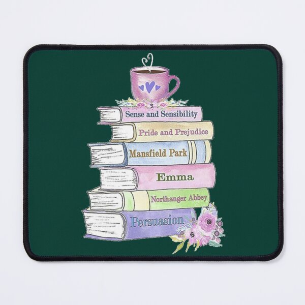 Item preview, Jane Austen Book Stack Pride and Prejudice Literary Quotes Book Club designed and sold by KitCronk.