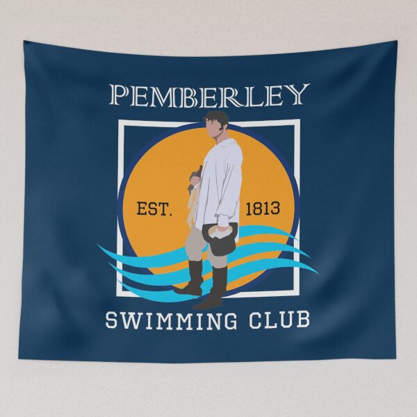 Item preview, Pemberley Swimming Club Est. 1813 - Pride and Prejudice WHITE   designed and sold by KitCronk.
