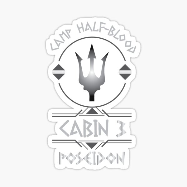 Cabin #3 in Camp Half Blood, Child of Poseidon – Percy Jackson inspired design  Sticker