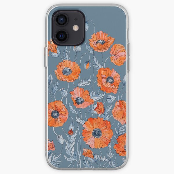 Poppies Floral Botanical art iPhone Soft Case