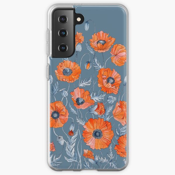 Poppies Floral Botanical art Samsung Galaxy Soft Case