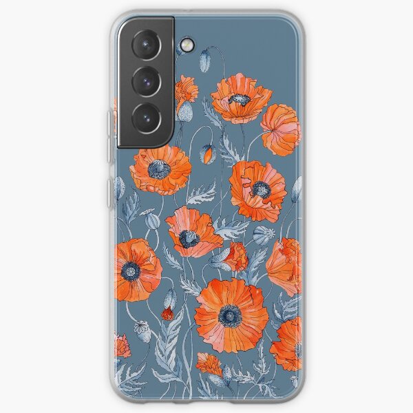 Poppies Floral Botanical art Samsung Galaxy Soft Case