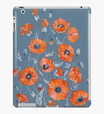 Vinilo o funda para iPad Arte botánico floral de amapolas