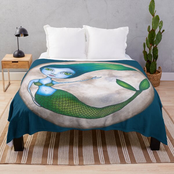 Item preview, Mermaid in the full moon designed and sold by lenaliluna.