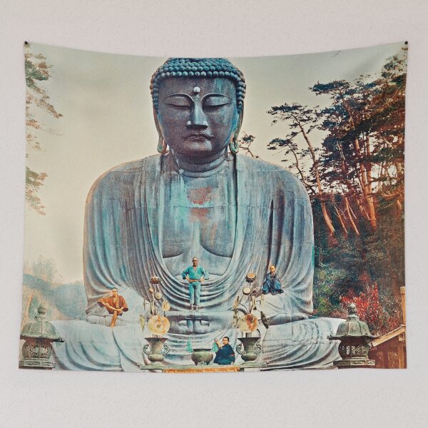 Item preview, The Bronze Buddha at Kamakura, hand–colored albumen silver print from Japan. designed and sold by JapaneseArtShop.