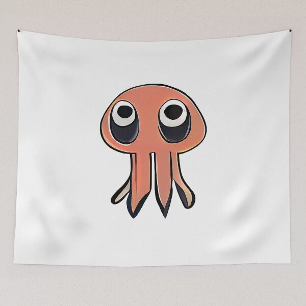 Item preview, Squid character emoji emoticon  - Created by Artificial Intelligence designed and sold by Created-by-AI.
