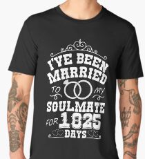 5th Wedding Anniversary Gift T-shirt. Couples Gifts Men's Premium T-Shirt