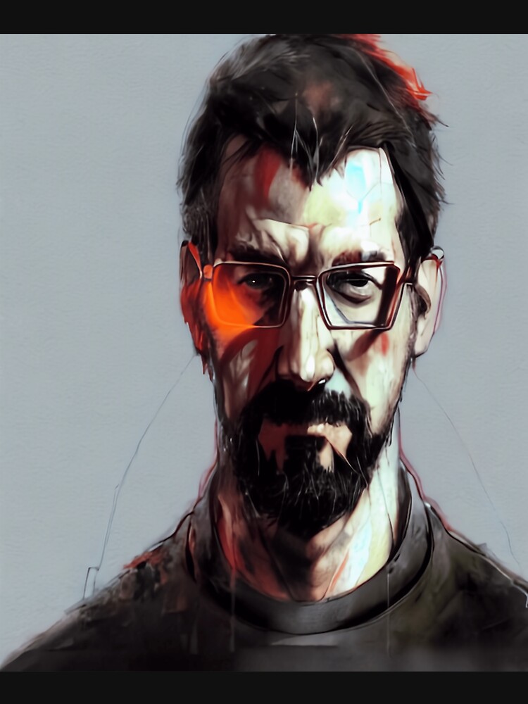 "Gordon Freeman Half Life Portrait Of A Hero" Tshirt for Sale by