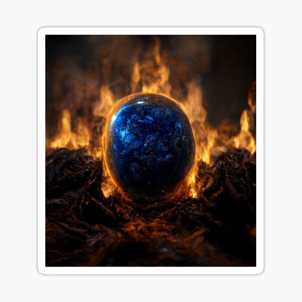 "Sapphire burning " Sticker for Sale by briandenis1980 | Redbubble