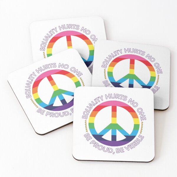 Item preview, equality hurts no one, be  proud, be visible designed and sold by dodographic.