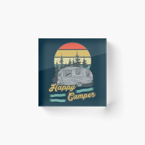 Aperçu de l'œuvre Camping-car heureux vintage créée et vendue par SidTastic .
