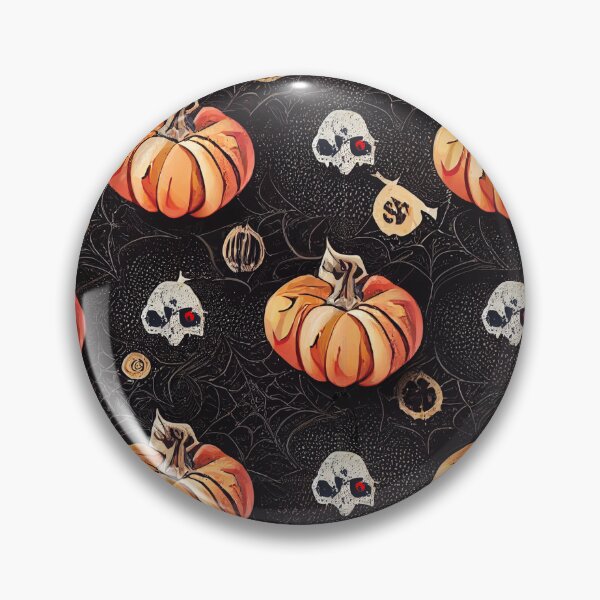 Item preview, Pumpkin and skulls tiled designed and sold by PrintPhrases.