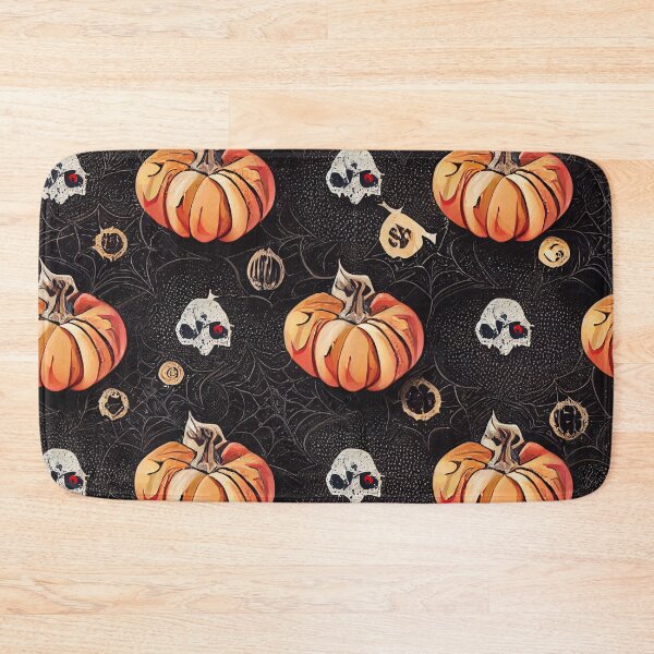 Item preview, Pumpkin and skulls tiled designed and sold by PrintPhrases.