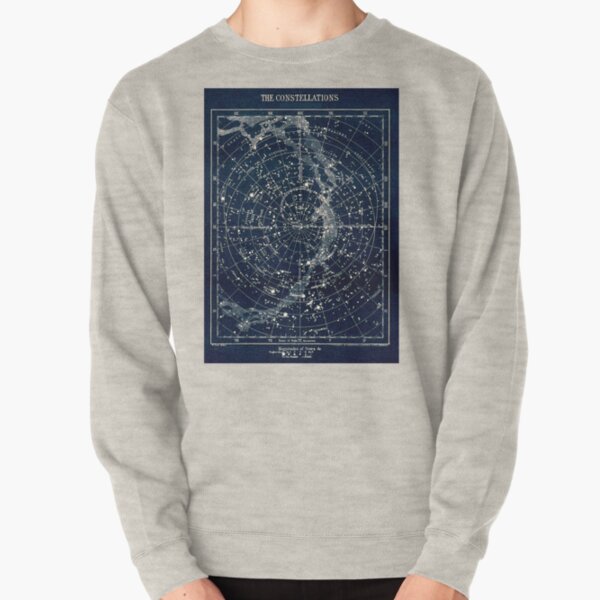 THE STAR CONSTELLATIONS : Vintage 1900 Galaxy Print Pullover Sweatshirt