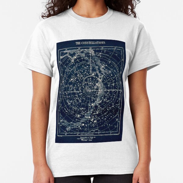 THE STAR CONSTELLATIONS : Vintage 1900 Galaxy Print Classic T-Shirt
