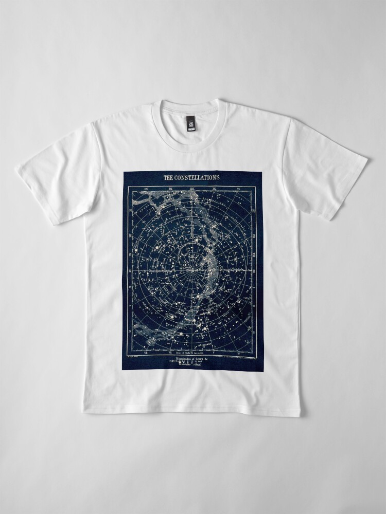 Alternate view of THE STAR CONSTELLATIONS : Vintage 1900 Galaxy Print Premium T-Shirt