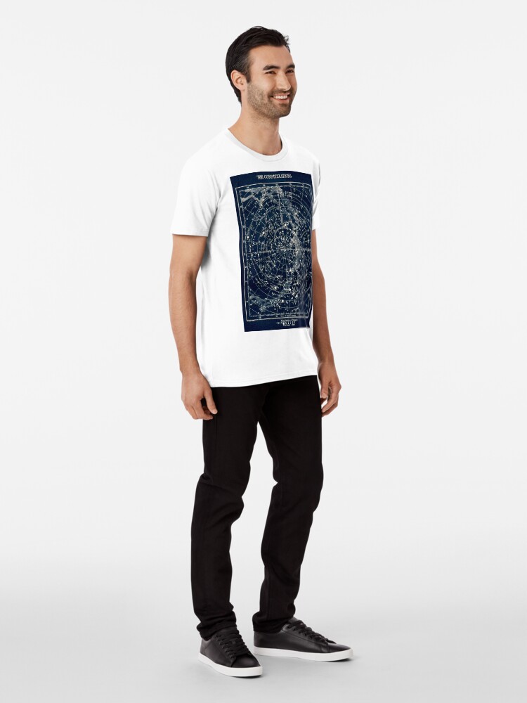Alternate view of THE STAR CONSTELLATIONS : Vintage 1900 Galaxy Print Premium T-Shirt
