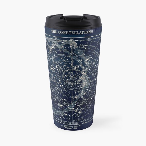 THE STAR CONSTELLATIONS : Vintage 1900 Galaxy Print Travel Mug