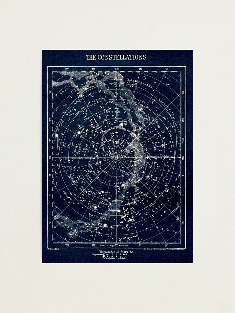 Alternate view of THE STAR CONSTELLATIONS : Vintage 1900 Galaxy Print Photographic Print