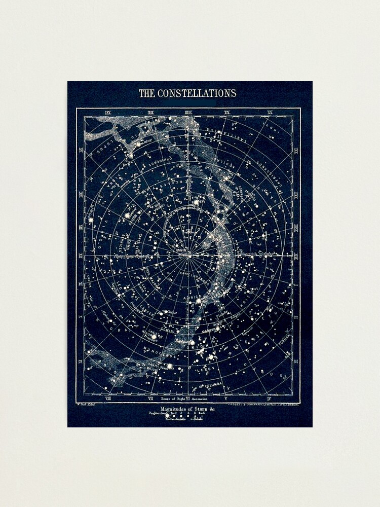 Alternate view of THE STAR CONSTELLATIONS : Vintage 1900 Galaxy Print Photographic Print