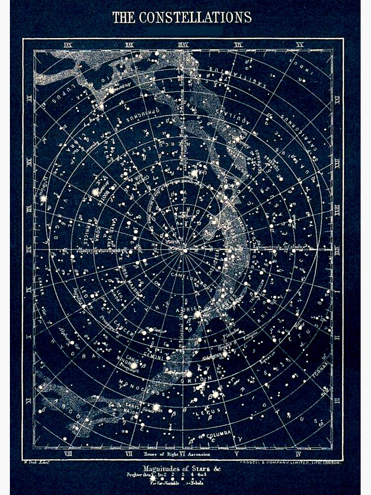 THE STAR CONSTELLATIONS : Vintage 1900 Galaxy Print by posterbobs