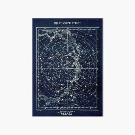 LAS CONSTELACIONES DE LA ESTRELLA: Vintage 1900 Galaxy Print Lámina rígida