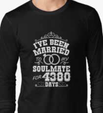12th Wedding Anniversary Gift T-shirt. Couples Gifts Long Sleeve T-Shirt