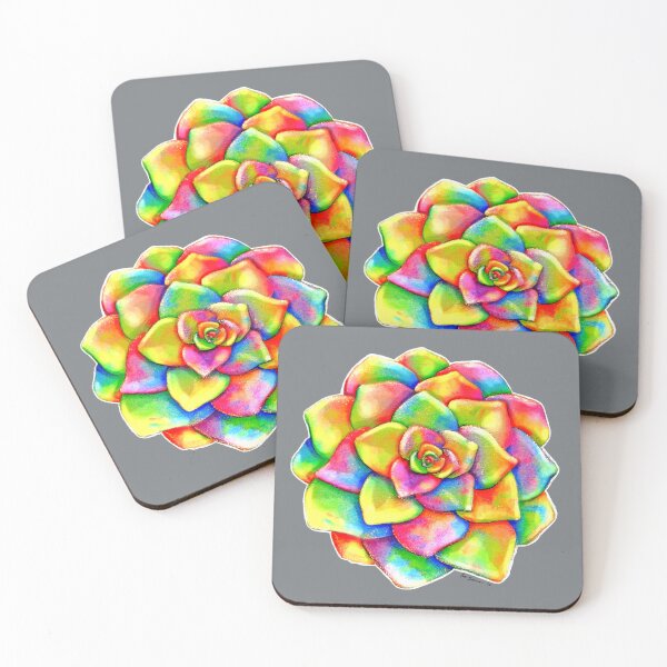 Item preview, Fluorescent Rainbow Succulent No. 06 designed and sold by ToriSolomonArt.