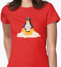 LINUX TUX PENGUIN EGG MISCARRIAGE Women's Fitted T-Shirt