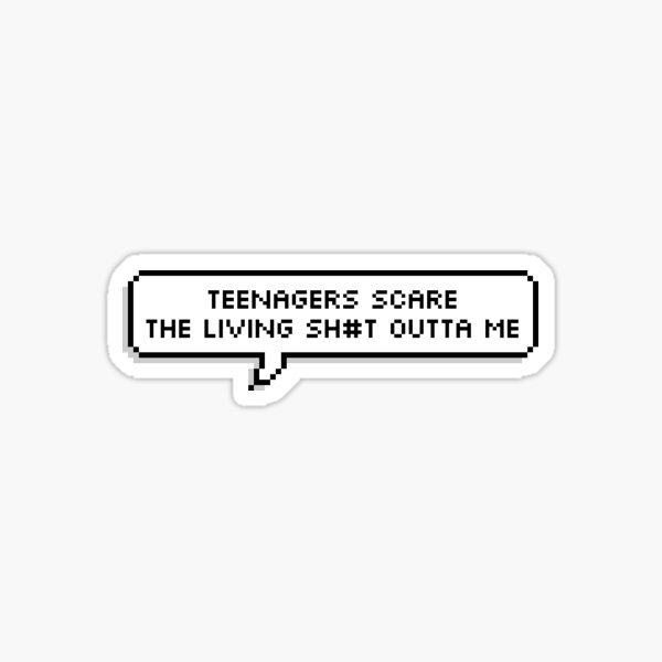 MCR My Chemical Romance, Teenagers pixel bubble sticker censored Sticker