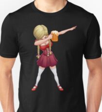 Oktoberfest Lederhosen Dabbing T Shirt Barmaid Beer Dab Unisex T-Shirt