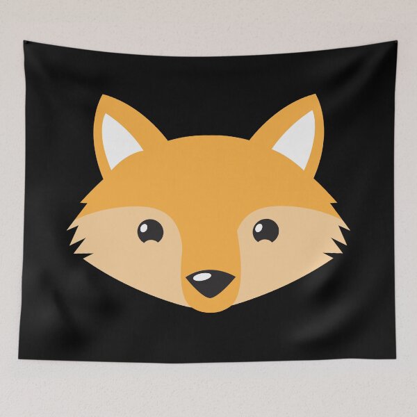 Item preview, cute happy fox face designed and sold by jazzydevil.