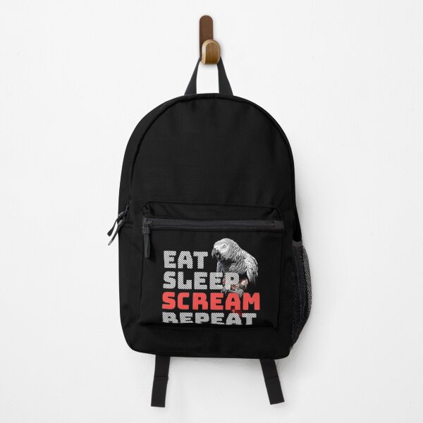 Item preview, Eat Sleep Scream Repeat African Congo Grey Parrot designed and sold by Alienphysique.