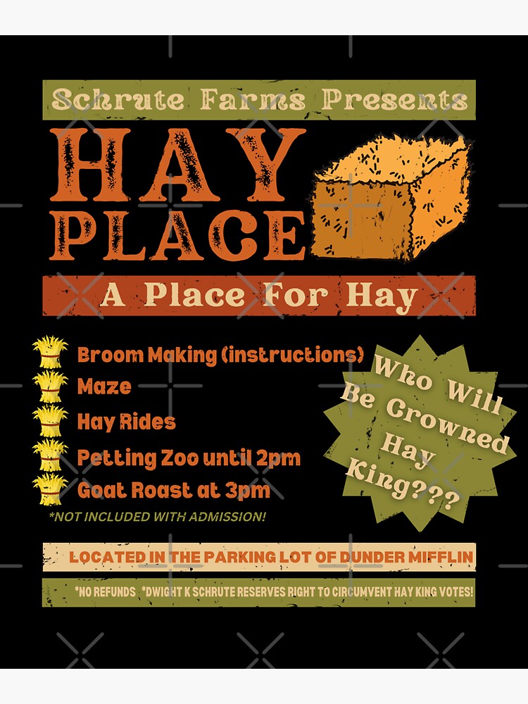 "Hay Place Advertisement Office" Sticker for Sale by Smagnaferous