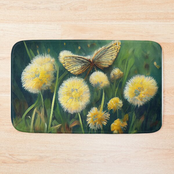 Item preview, Dandelions and Butterfly Art  - Created by Artificial Intelligence designed and sold by Created-by-AI.