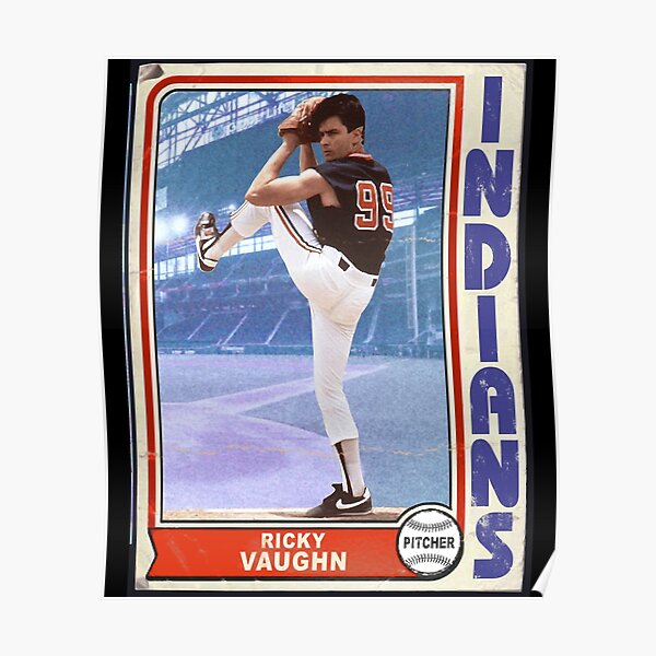 Ricky 'wild thing' vaughn retro trading card poster Poster for Sale by  LeroyLentz